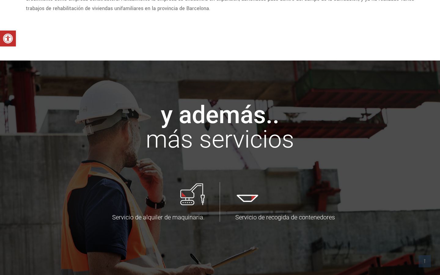 Sección de servicios adicionales de la web de CIC3