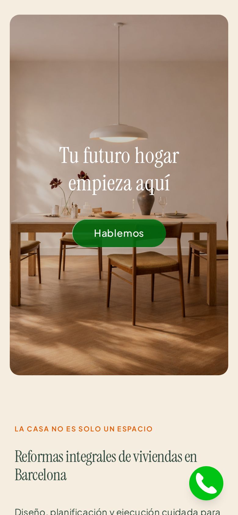 Versión móvil de la portada de GRACO Construcciones